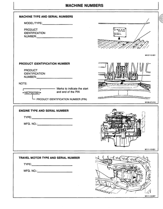 HITACHI EX400-5, EX400LC-5, EX450LC-5, EX450H-5, EX450LCH-5 EXCAVATOR OPERATOR MANUAL EM16C13