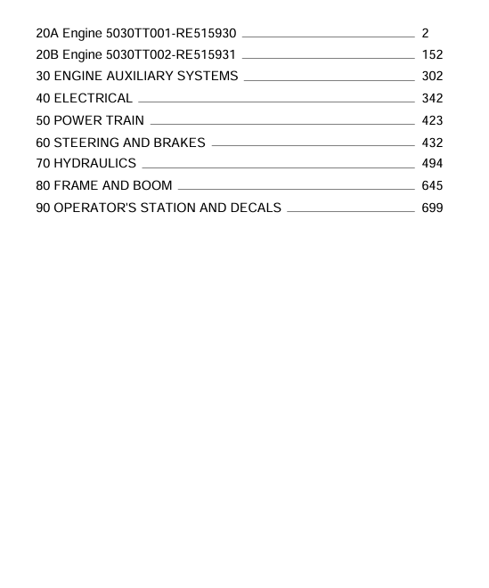 JOHN DEERE 325 SKID STEER PARTS CATALOGUE MANUAL PC9348