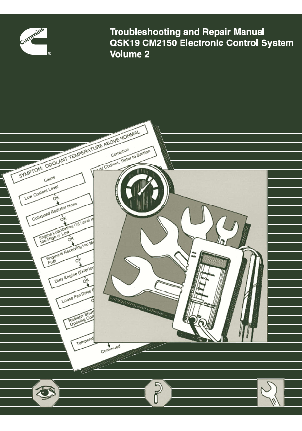 JOHN DEERE CUMMIN ENGINE QSK19 CM2150 4022094-VOL2 REPAIR MANUAL