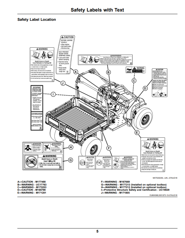 JOHN DEERE XUV825E, XUV825M GATOR™ UTILITY VEHICLES OPERATOR MANUAL OMUC23877