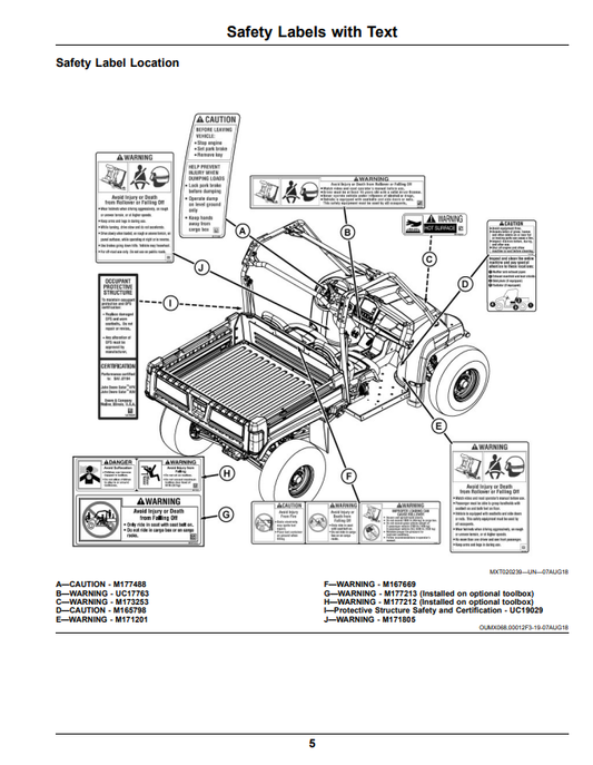 JOHN DEERE XUV825E, XUV825M GATOR™ UTILITY VEHICLES OPERATOR MANUAL OMUC23877