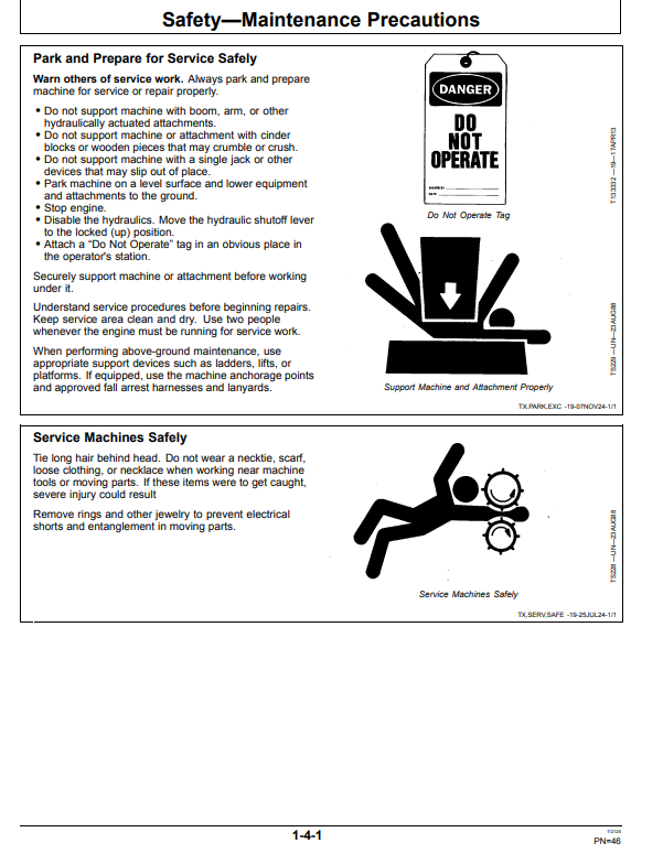 JOHN DEERE 200 G-TIER GEN-A EXCAVATOR OPERATOR MANUAL OMT473389X019