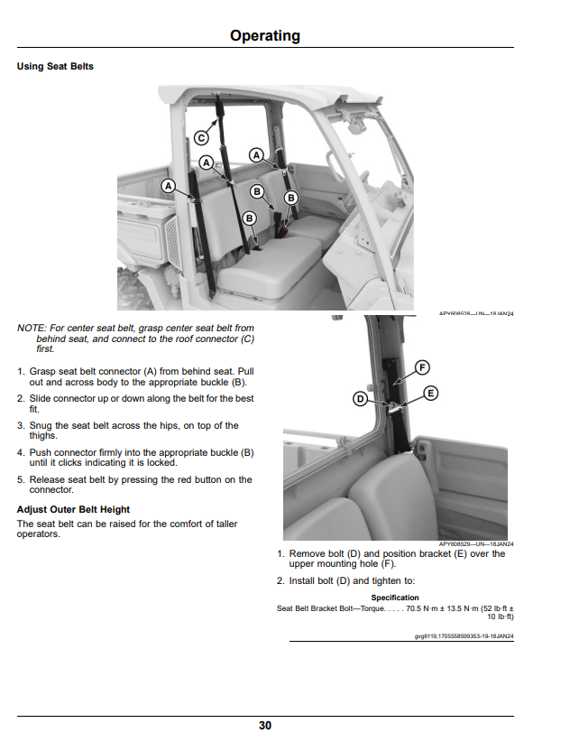 JOHN DEERE XUV875M, XUV875R GATOR™ UTILITY VEHICLES OPERATOR MANUAL OMUC36623E