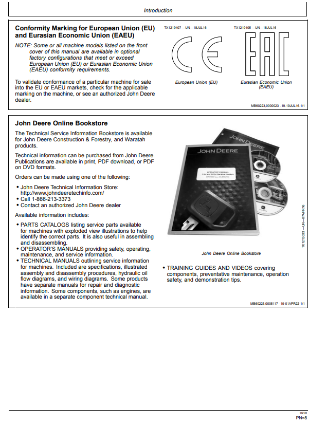 JOHN DEERE 30G EXCAVATOR OPERATOR MANUAL OMT398500X19