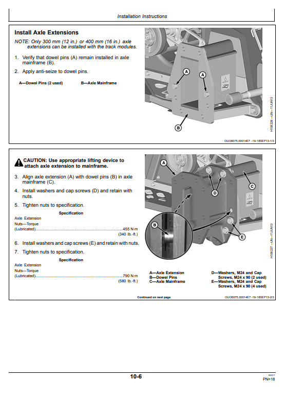 JOHN DEERE S670, S680, S690, S770, S780 & S790 COMBINE RUBBER TRACK SYSTEM 0PERATOR MANUAL OMHXE70656