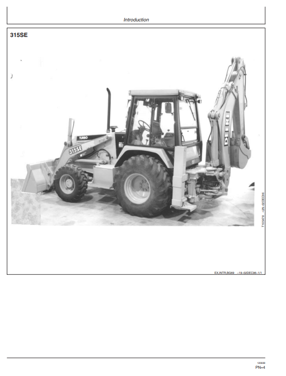 JOHN DEERE 310SE AND 315SE SIDESHIFT BACKHOE LOADER OPERATOR MANUAL OMT184377