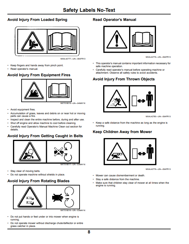 JOHN DEERE Z525E, Z535M, Z535R, Z540M AND Z540R, Z500 SERIES ZTRAK™ OPERATOR MANUAL OMUC12696