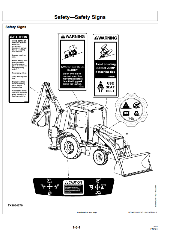 JOHN DEERE 325J BACKHOE LOADER OPERATOR MANUAL OMT255172