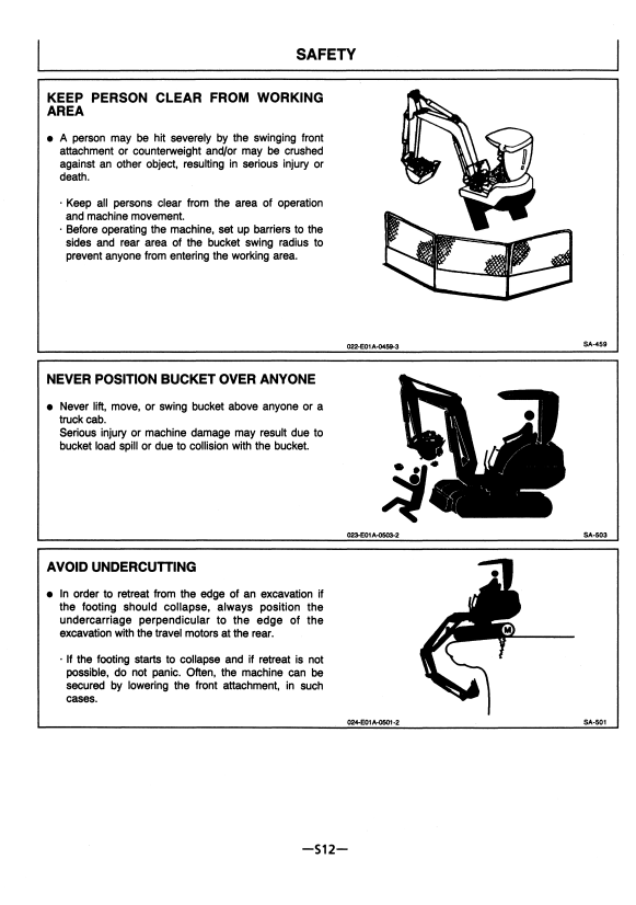 HITACHI EX12-2, EX15-2, EX18-2, EX22-2, EX25-2, EX30-2, EX35-2, EX40-2, EX45-2 EXCAVATOR OPERATOR MANUAL EM1BE14