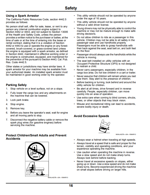 JOHN DEERE XUV 855D S4 GATOR™ UTILITY VEHICLE OPERATOR MANUAL OMM175989