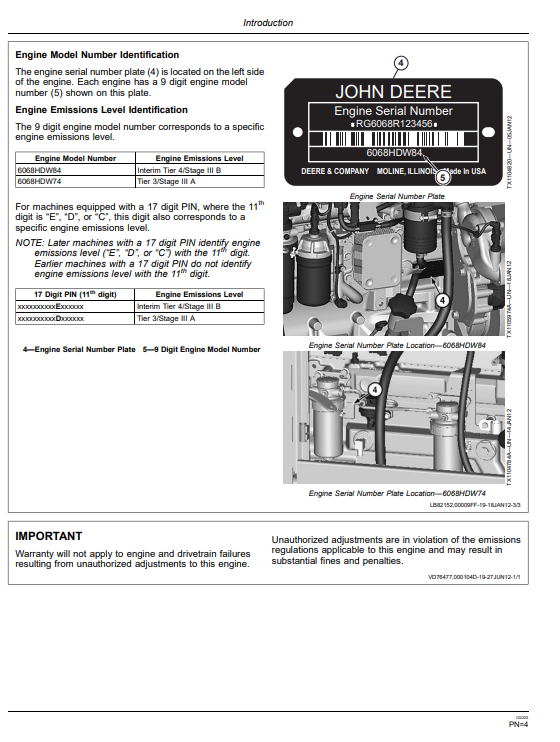 JOHN DEERE 524K 4WD LOADER OPERATOR MANUAL OMT260584