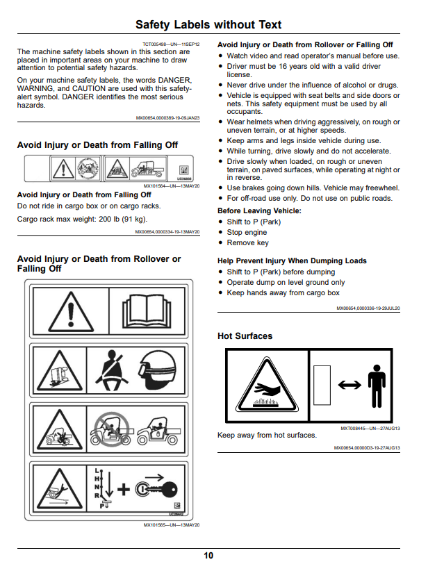 JOHN DEERE XUV825M S4 GATOR™ UTILITY VEHICLES OPERATOR MANUAL OMUC36902