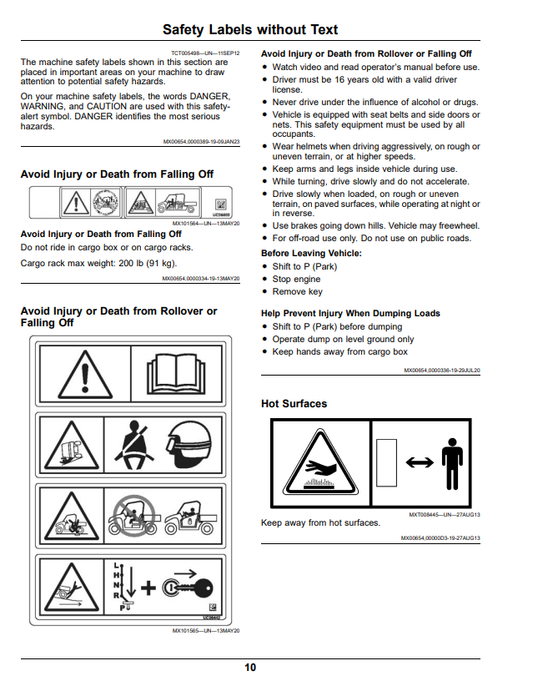 JOHN DEERE XUV825M S4 GATOR™ UTILITY VEHICLES OPERATOR MANUAL OMUC36902