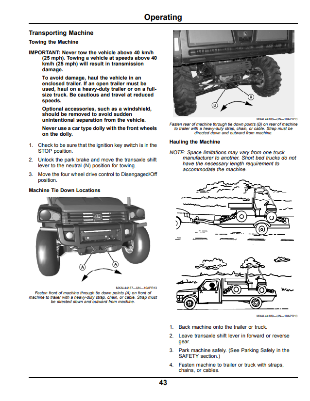 JOHN DEERE XUV825I GATOR™ UTILITY VEHICLE OPERATOR MANUAL OMM178603