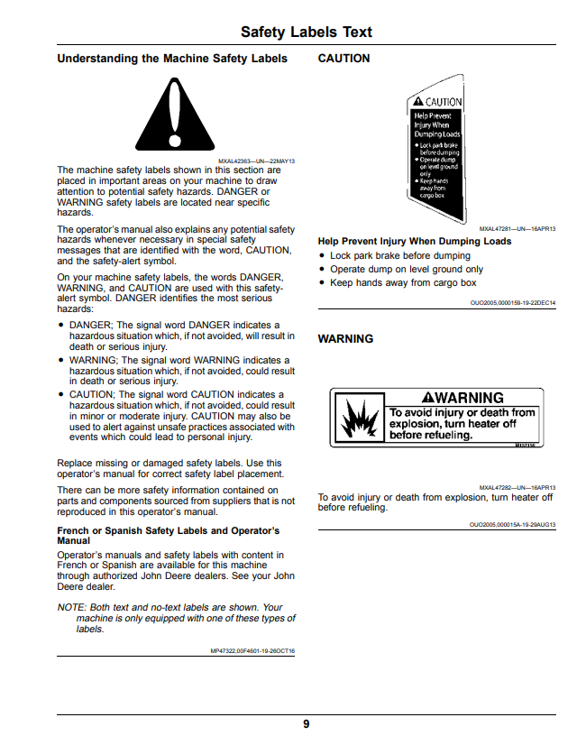 JOHN DEERE XUV590E, XUV590M, XUV590E S4, XUV590M S4 GATOR™ UTILITY VEHICLE OPERATOR MANUAL OMUC12877