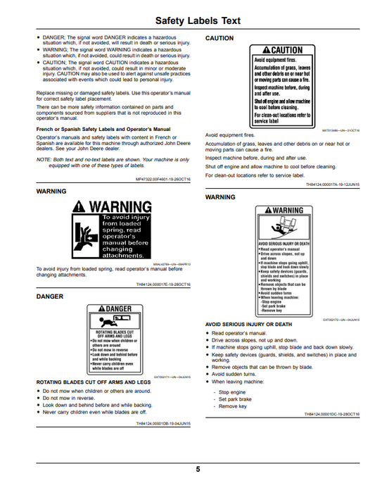 JOHN DEERE Z525E, Z535M, Z535R, Z540M AND Z540R, Z500 SERIES ZTRAK™ OPERATOR MANUAL OMUC13765