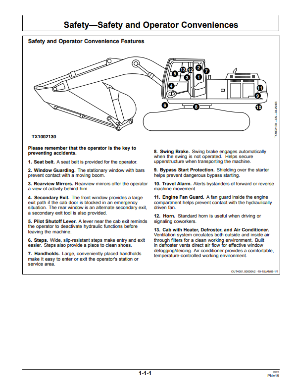 JOHN DEERE 120D EXCAVATOR OPERATOR MANUAL OMT237811