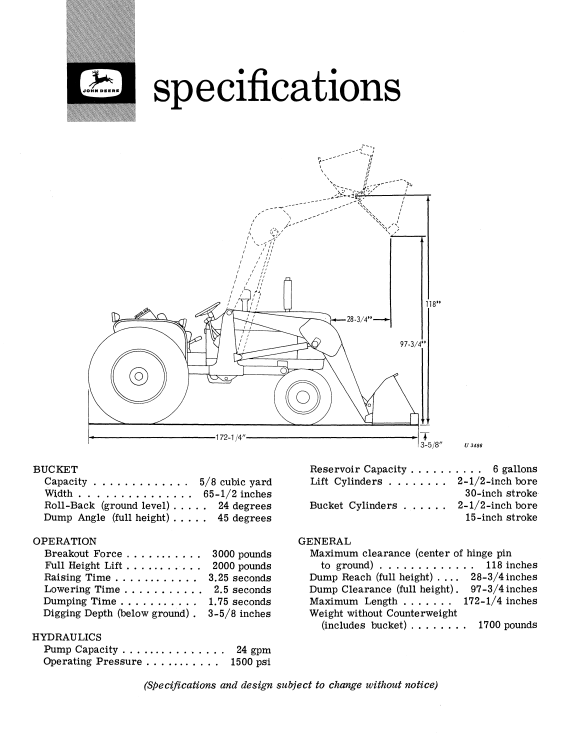 JOHN DEERE 700 LOADER OPERATOR MANUAL OMU15511