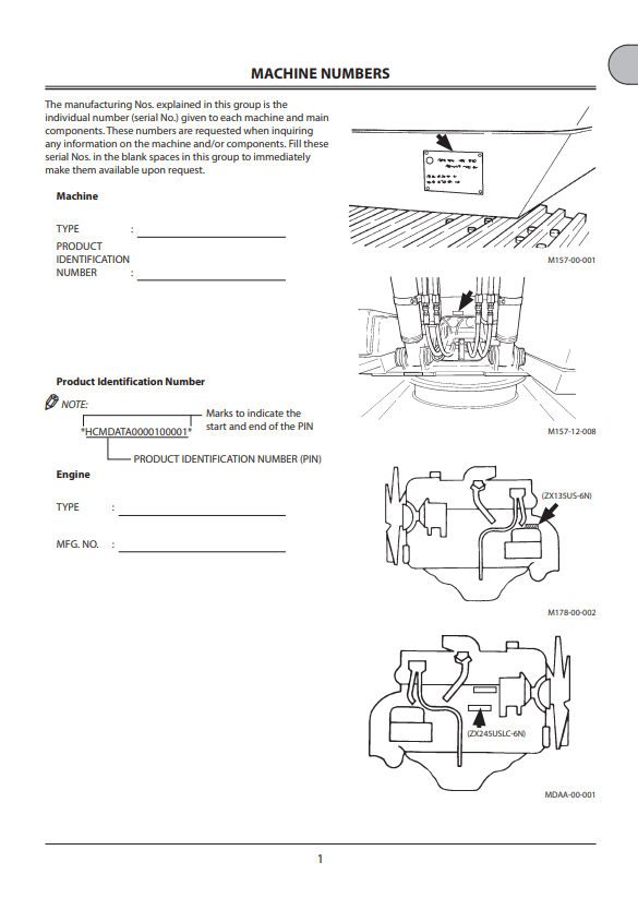 HITACHI 135US-6N, 245USLC-6N HYDRAULIC EXCAVATOR OPERATOR MANUAL ENMDATNA12