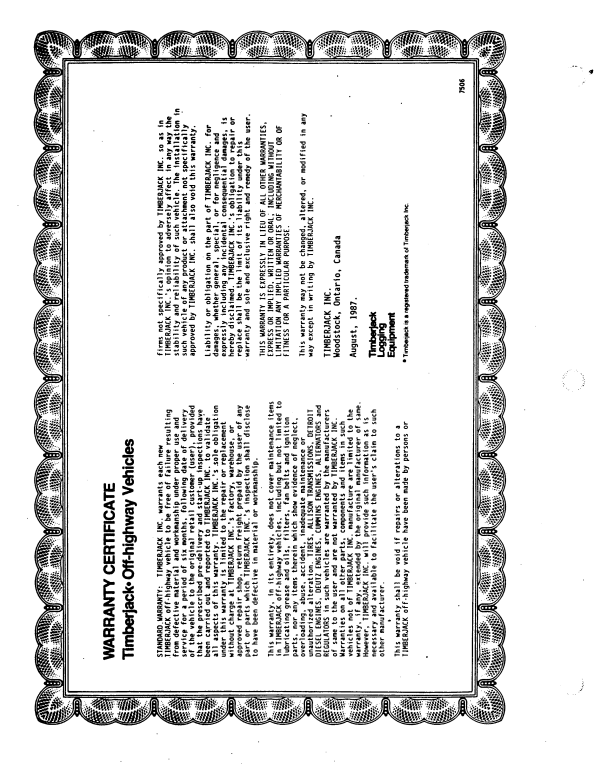 JOHN DEERE TIMBERJACK 520B CLAMBUNK SKIDDER OPERATOR MANUAL 8045512