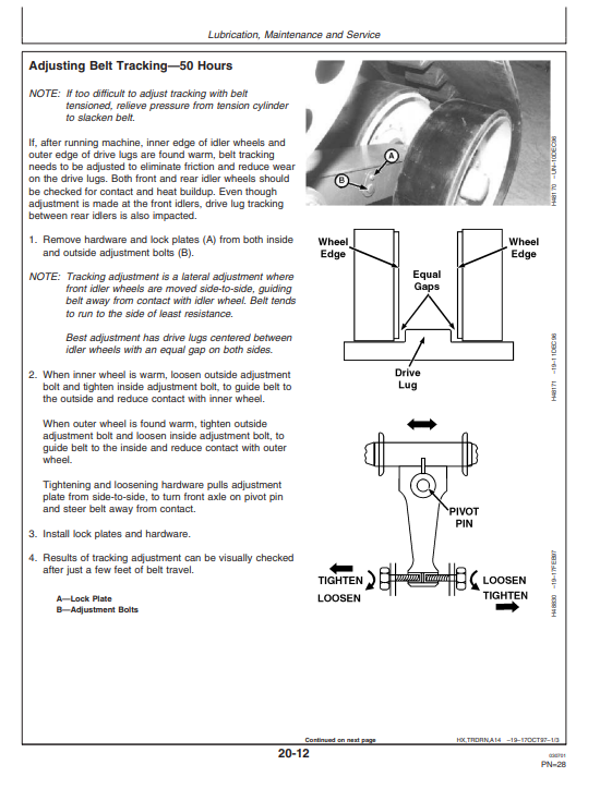 JOHN DEERE 9550, 9450, 9650, 9650 STS, 9750 STS, 9510, 9650 CTS, 9610, 9500, 9600, CTS II, 9400, CTS RUBBER TRACK SYSTEM 0PERATOR MANUAL OMH175273