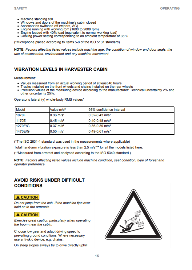 JOHN DEERE 1470E CH9 TIER 3 (IT4- PLATFORM) CTL HARVESTER OPERATOR INSTRUCTION MANUAL F685914