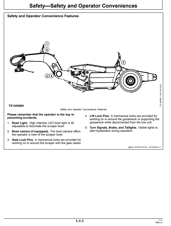 JOHN DEERE 3812 GOOSENECK EJECTOR SCRAPER OPERATOR MANUAL OMT481101X019
