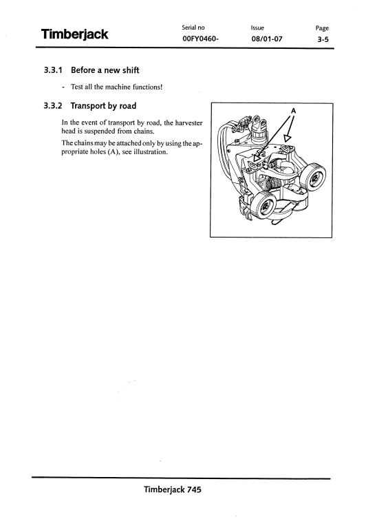 JOHN DEERE 745 HARVESTING HEAD OPERATOR &amp; SERVICE MANUAL F062416