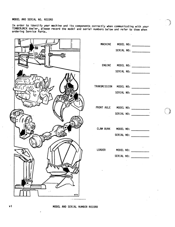 JOHN DEERE TIMBERJACK 520B CLAMBUNK SKIDDER OPERATOR MANUAL 8045512
