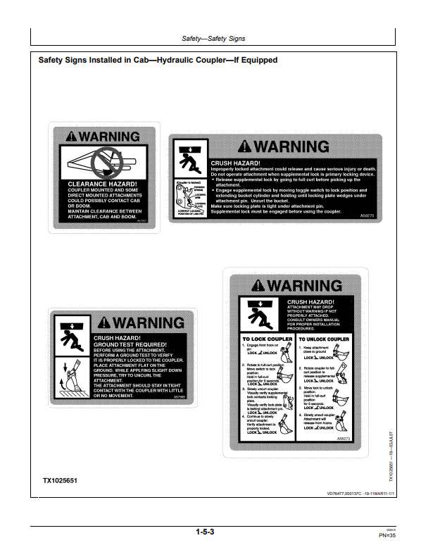 JOHN DEERE 120D EXCAVATOR OPERATOR MANUAL OMT237811