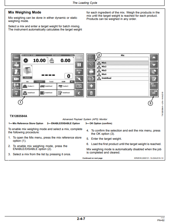 JOHN DEERE 4WD LOADER PAYLOAD SCALE OPERATOR MANUAL OMT433567
