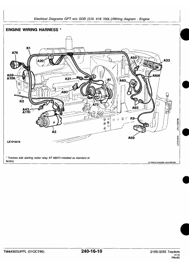 JOHN DEERE 2155, 3255 TRACTOR TECHNICAL MANUAL TM4436SUPPL