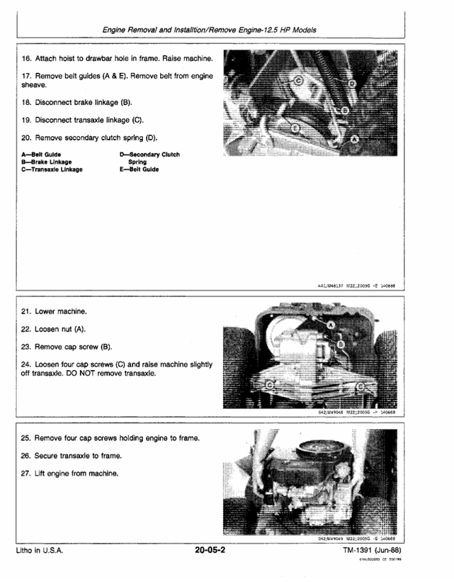 JOHN DEERE RX AND SX SERIES RIDING MOWER TECHNICAL MANUAL TM1391