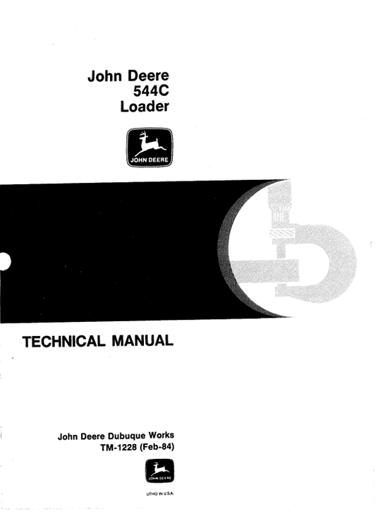 JOHN DEERE 544C LOADER TECHNICAL MANUAL TM1228