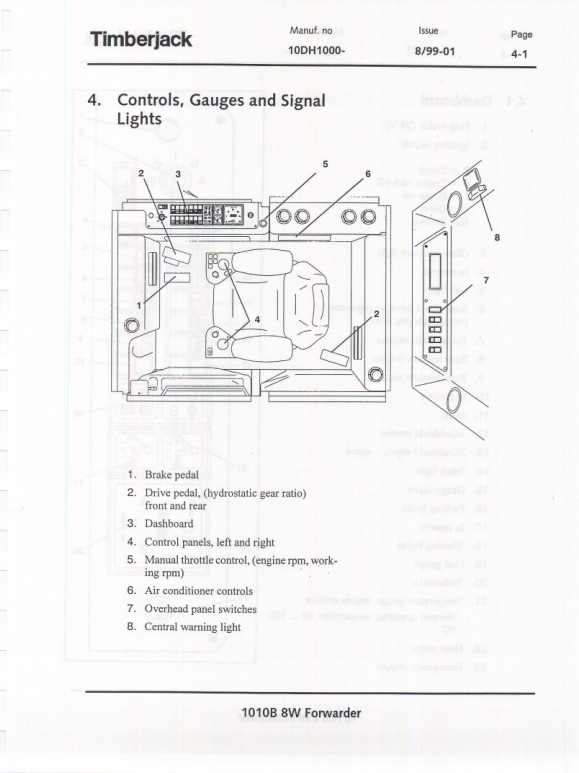 JOHN DEERE 1010B 8W FORWARDER OPERATOR MANUAL F057651