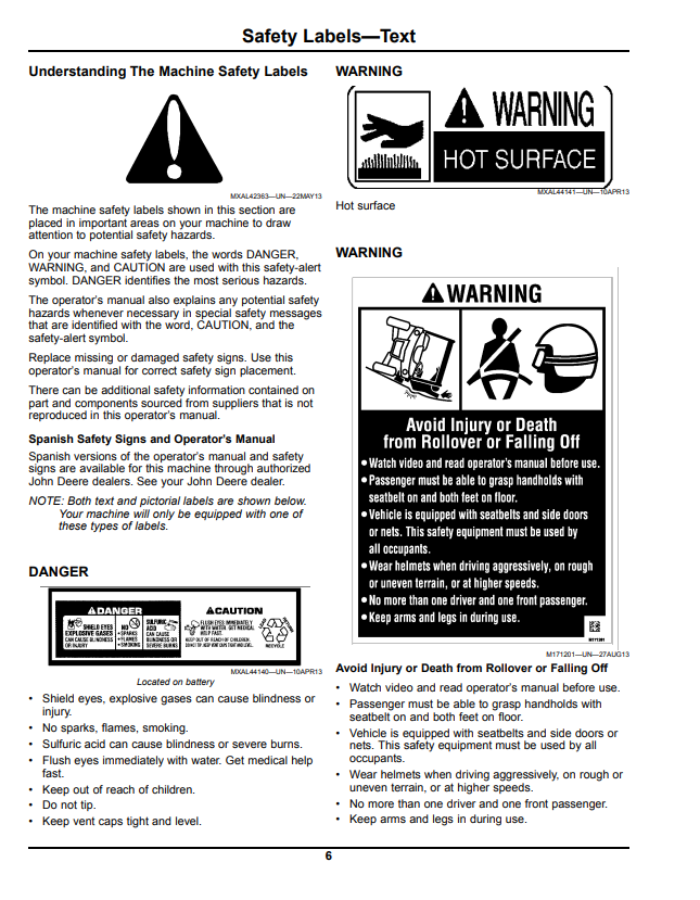 JOHN DEERE GATOR™ UTILITY VEHICLE XUV 825I OPERATOR MANUAL OMM171352