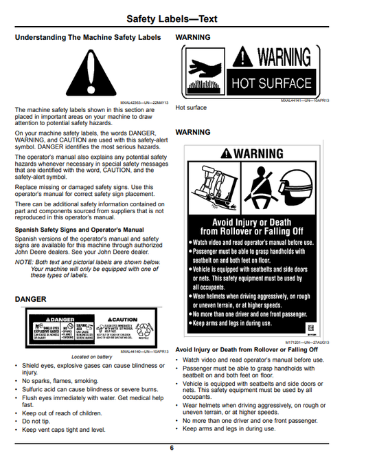 JOHN DEERE GATOR™ UTILITY VEHICLE XUV 825I OPERATOR MANUAL OMM171352
