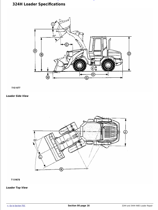 JOHN DEERE 324H AND 344H 4WD LOADER REPAIR TECHNICAL MANUAL TM1746