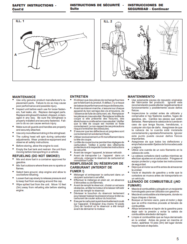 JOHN DEERE XT140B UT15147 STRING TRIMMER / BRUSHCUTTER OWNER MANUAL OMPS01078