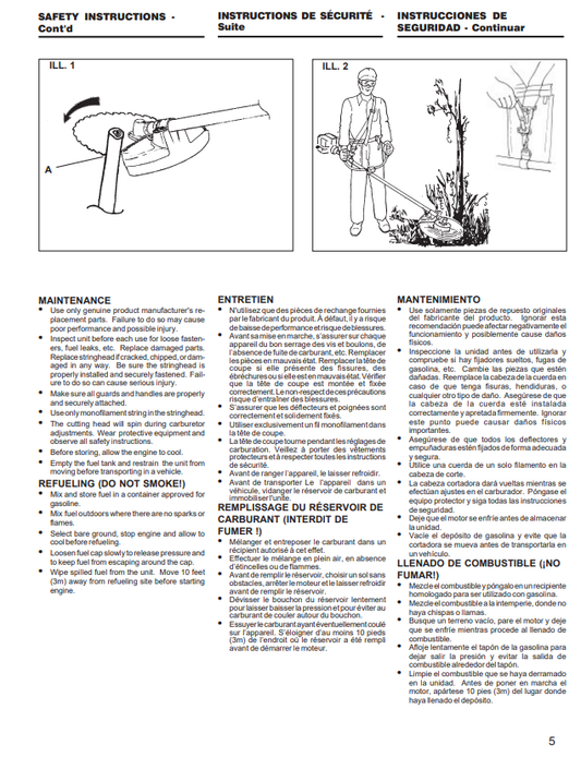 JOHN DEERE XT140B UT15147 STRING TRIMMER / BRUSHCUTTER OWNER MANUAL OMPS01078