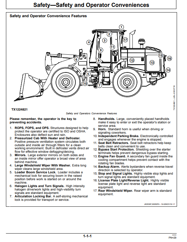 JOHN DEERE 644K 4WD LOADER OPERATOR MANUAL OMT346595X19