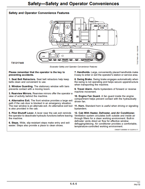JOHN DEERE 470GLC EXCAVATOR OPERATOR MANUAL OMT385302X19