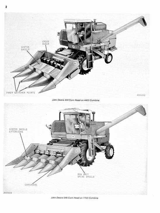 JOHN DEERE 344, 443, 444, 546, 642, 643, 644, 645, 842, AND 843 CORN HEAD OPERATOR MANUAL OMH84609