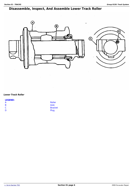 JOHN DEERE 290D EXCAVATOR REPAIR TECHNICAL MANUAL TM1443