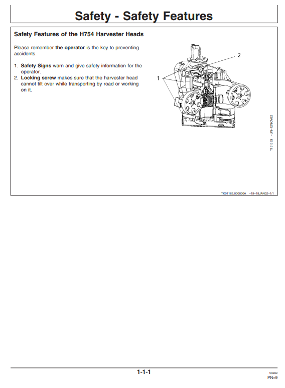 JOHN DEERE H745 HARVESTING HEAD OPERATOR AND MAINTENANCE MANUAL OMF063907