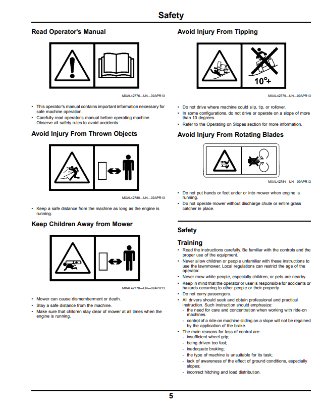 JOHN DEERE Z525E AND Z540R ZTRAK™ OPERATOR MANUAL OMUC11824