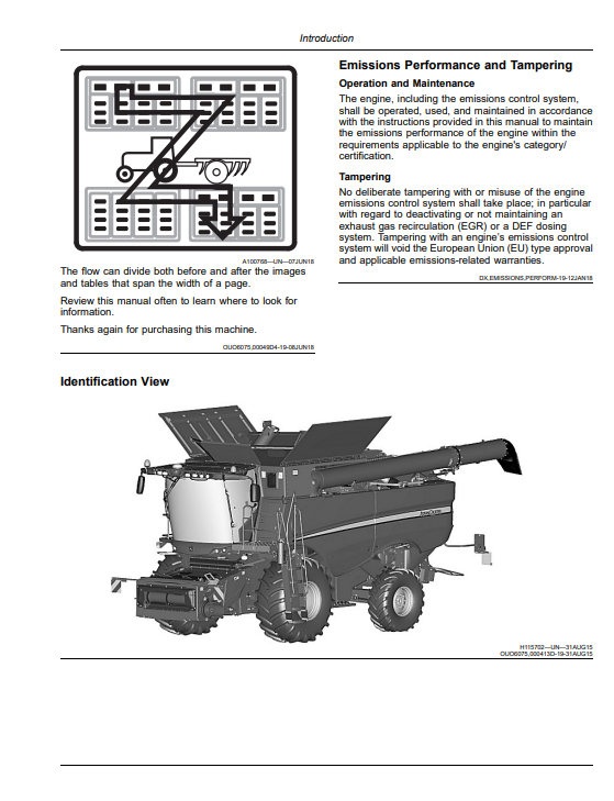 JOHN DEERE 4LZ-13 (S760) GRAIN COMBINE, 4YL-8A (S760)AND 4YL-12 (S760) CORN COMBINE OPERATOR MANUAL OMHXE150118TC