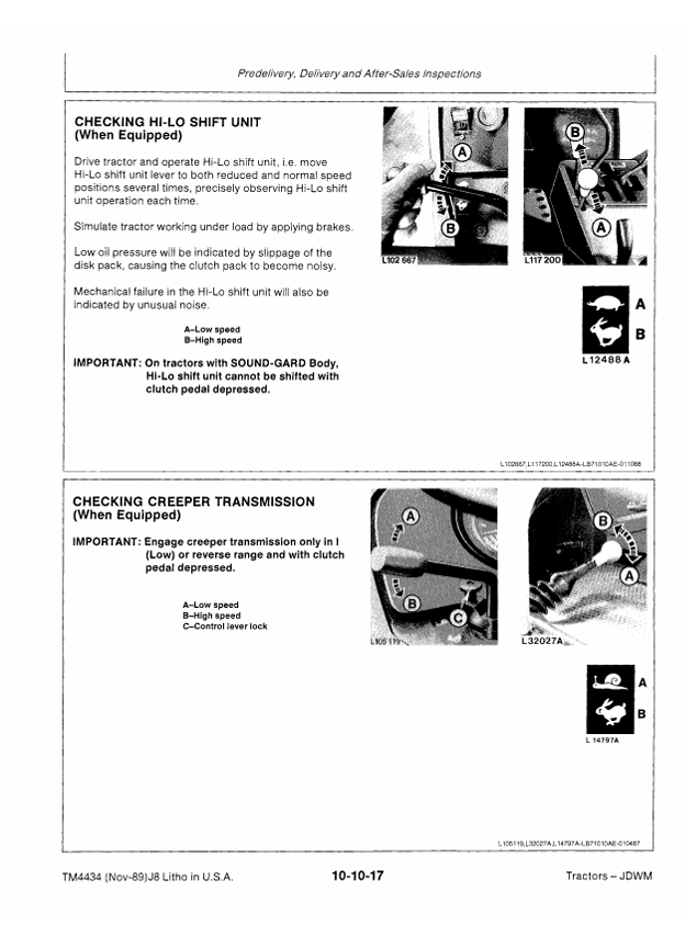JOHN DEERE 2355, 2555, 2755 AND 2855N TRACTOR REPAIR MANUAL TM4434