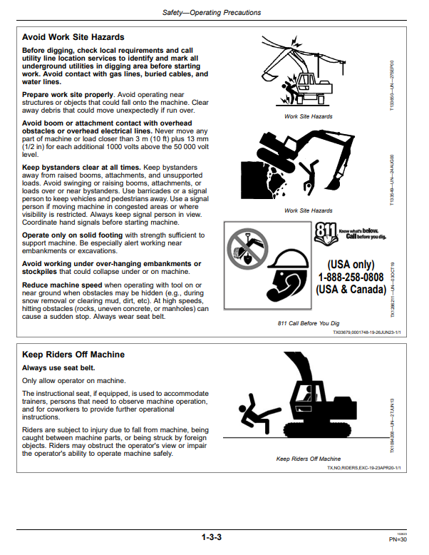 JOHN DEERE 470GLC EXCAVATOR OPERATOR MANUAL OMT385302X19