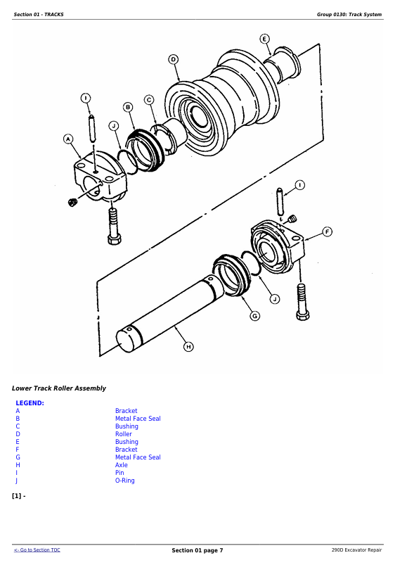 JOHN DEERE 290D EXCAVATOR REPAIR TECHNICAL MANUAL TM1443
